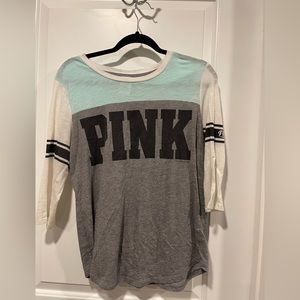 PINK quarter sleeve tee